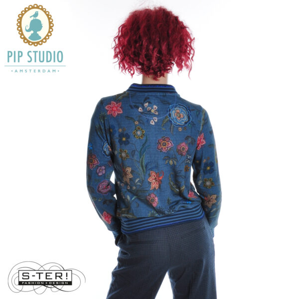 W25.4 pip studio NICOS JACKET COCO FLOWER BLUE - Afbeelding 8