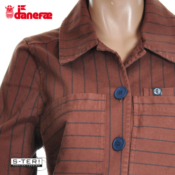 W5.41 danefae DANEPRAIRIE STRETCH CANVAS JACKET DK MERLOT/DK NAVY - Afbeelding 7