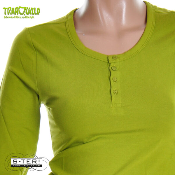 W23.22 Tranquillo HENLEY SHIRT TENCEL BAS11 GOLDEN CYPRESS - Afbeelding 7
