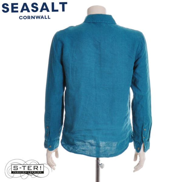 W7.75 Seasalt Cornwall MEN'S CURATOR SHIRT KINGFISHER - Afbeelding 8