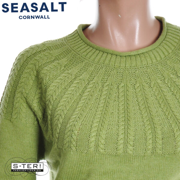 W7.9 Seasalt Cornwall STONE CHAT JUMPER MOSS - Afbeelding 7