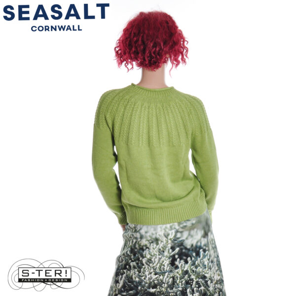W7.9 Seasalt Cornwall STONE CHAT JUMPER MOSS - Afbeelding 4