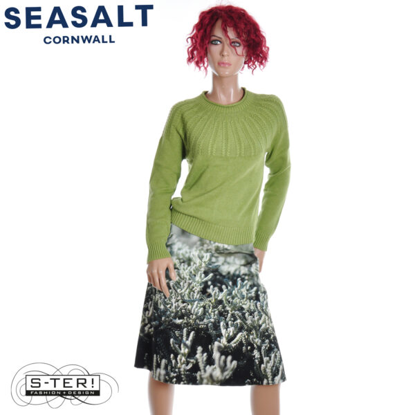 W7.9 Seasalt Cornwall STONE CHAT JUMPER MOSS - Afbeelding 6