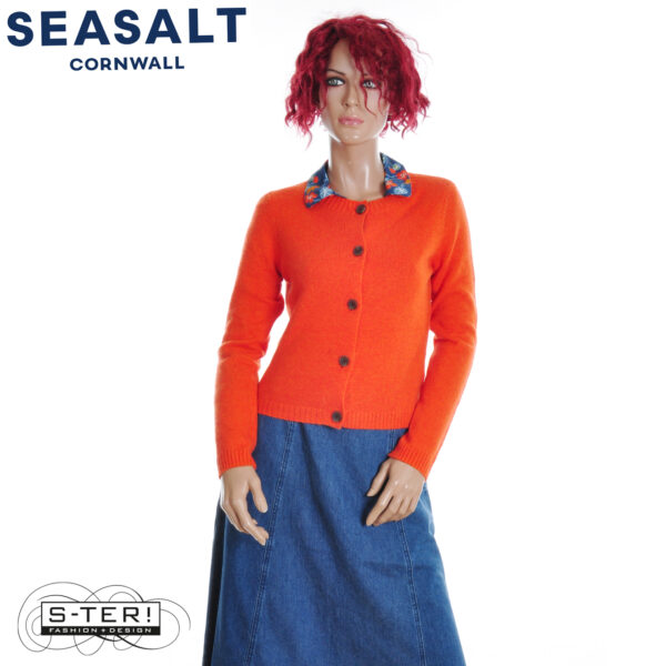 W7.4 Seasalt Cornwall TERN TIDE CARDIGAN MANDARIN