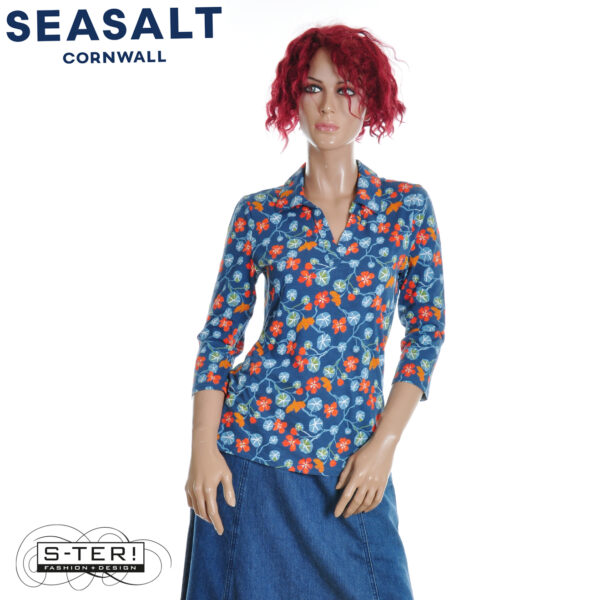 W7.5 Seasalt Cornwall WAVECREST SHIRT WINDING NASTURTIUMS SQUALL
