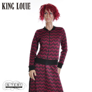 W9.33 King Louie BESSIE JACKET ESTELLE ZIGZAG 10153 BORDEAUX RED
