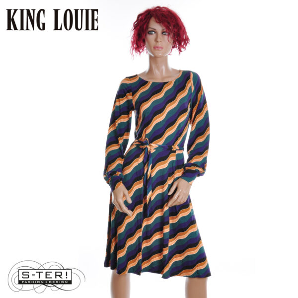 W9.26 King Louie BETTY PUFF DRESS RAZZLE 10105 DRAGONFLY GREEN