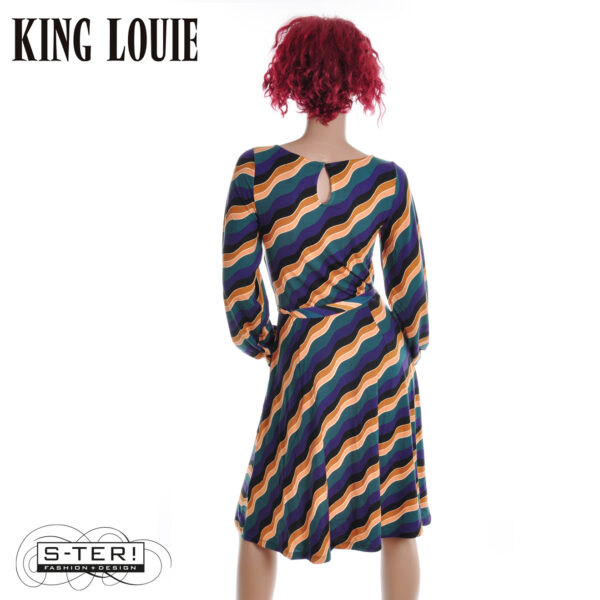 W9.26 King Louie BETTY PUFF DRESS RAZZLE 10105 DRAGONFLY GREEN - Afbeelding 5