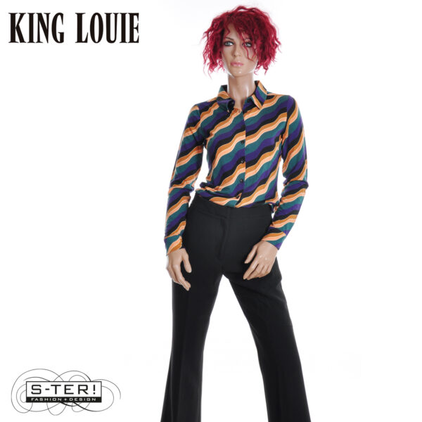 W9.24 King Louie BLOUSE RAZZLE 10104 DRAGONFLY GREEN - Afbeelding 4