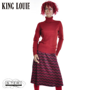 W9.35 King Louie JUNO SKIRT ESTELLE ZIGZAG 10155 BORDEAUX RED