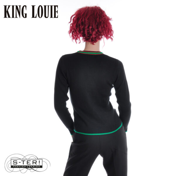 W9.8 King Louie V RIB CARDI PERRY 09897 black - Afbeelding 5