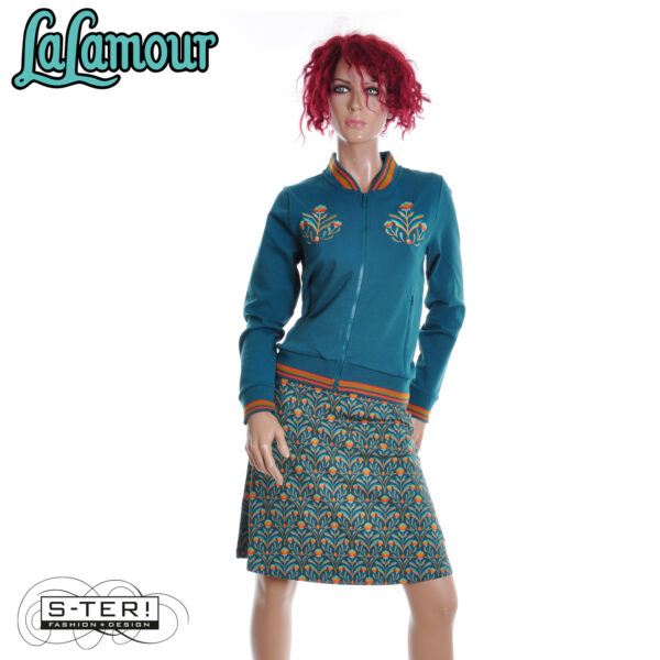 W31.34 Lalamour NORA BOMBER JACKET LAWI25326 PUNTA DI ROMA PETROL - Afbeelding 10