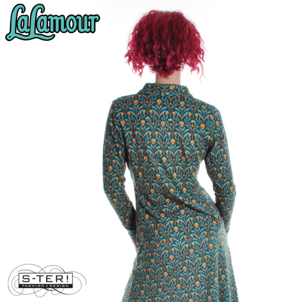 W31.26 Lalamour IRIS blouse LS LAWI25171 BAROCK FLOWER GREEN - Afbeelding 4