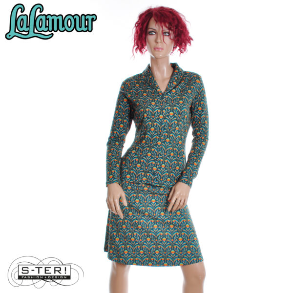W31.26 Lalamour IRIS blouse LS LAWI25171 BAROCK FLOWER GREEN - Afbeelding 6