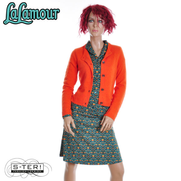 W31.26 Lalamour IRIS blouse LS LAWI25171 BAROCK FLOWER GREEN - Afbeelding 7