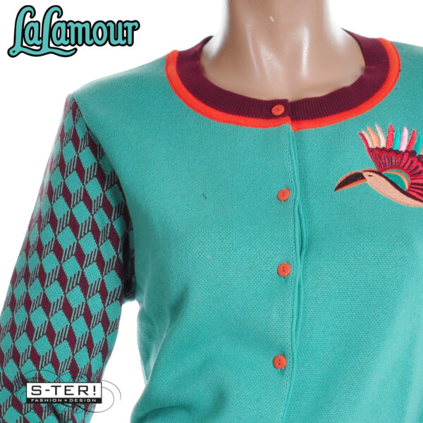 W31.30 Lalamour KNIT WEAR CARDIGAN BIRD OF PARADISE LAWI25212 - Afbeelding 5