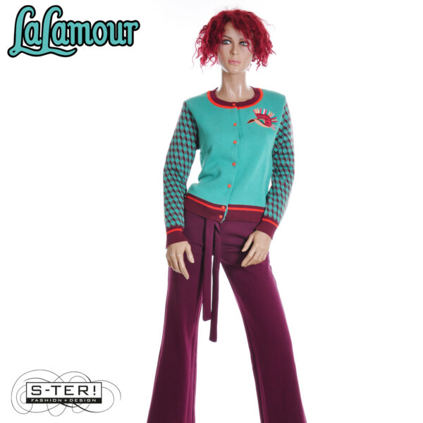 W31.38 Lalamour SUE PANTS LAWI25412 PUNTA DI ROMA BORDEAUX - Afbeelding 9