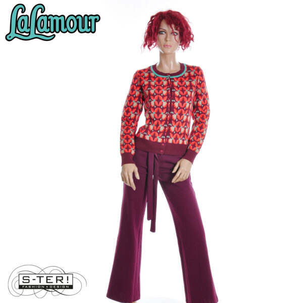 W31.38 Lalamour SUE PANTS LAWI25412 PUNTA DI ROMA BORDEAUX - Afbeelding 8