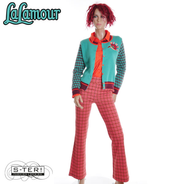 W31.20 Lalamour ANNA blouse LS LAWI2525 GORGEOUS PORT TILES - Afbeelding 8