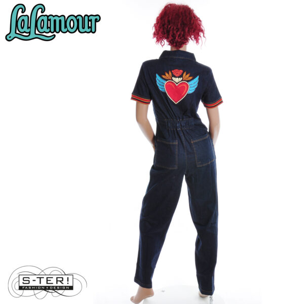 W31.33 Lalamour LILLY JUMPSUIT LAWI25230 DENIM - Afbeelding 4