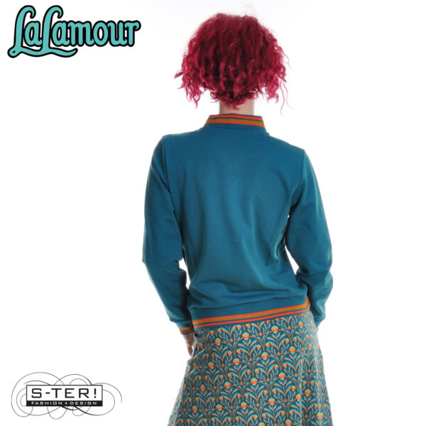 W31.34 Lalamour NORA BOMBER JACKET LAWI25326 PUNTA DI ROMA PETROL - Afbeelding 4