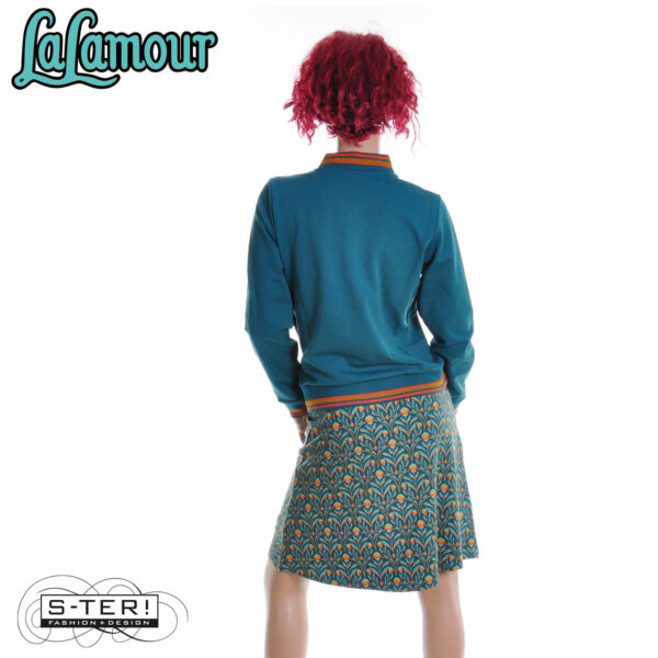 W31.34 Lalamour NORA BOMBER JACKET LAWI25326 PUNTA DI ROMA PETROL - Afbeelding 5