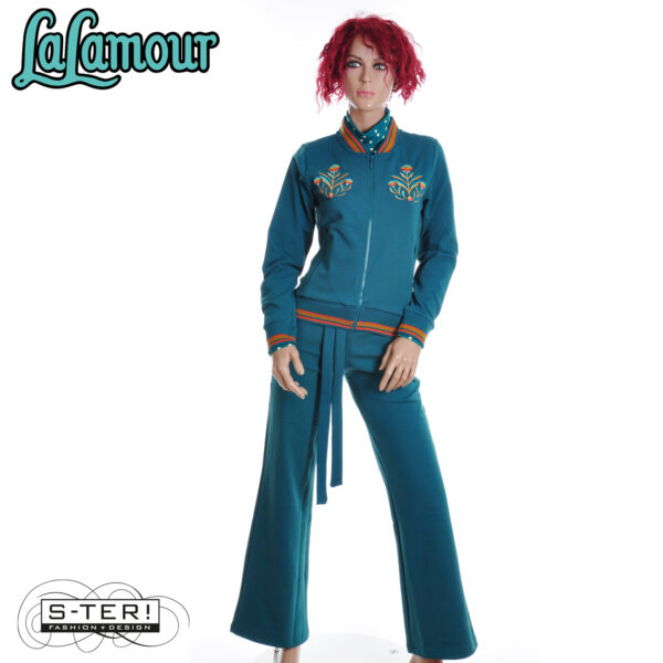 W31.34 Lalamour NORA BOMBER JACKET LAWI25326 PUNTA DI ROMA PETROL - Afbeelding 8
