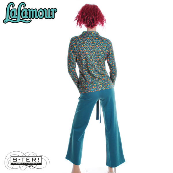 W31.26 Lalamour IRIS blouse LS LAWI25171 BAROCK FLOWER GREEN - Afbeelding 9