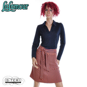 W31.23 Lalamour DEMI SKIRT LAWI2593 navy stripes