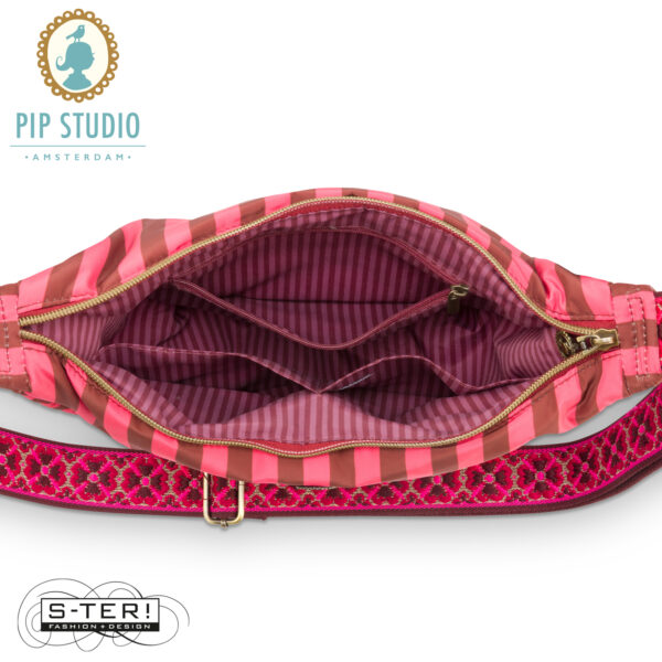 W25.6 Pip Studio FREYA HALF MOON CROSS BODY BAG PINK 34 x 10 x 16 cm - Afbeelding 4