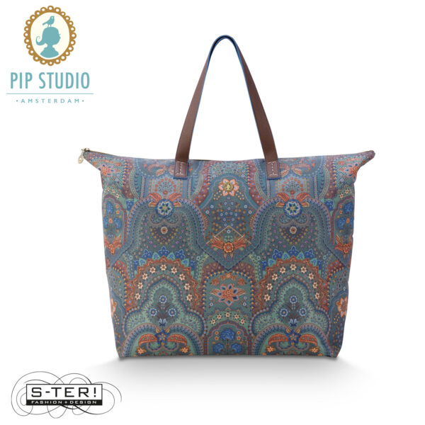 W25.13 Pip Studio Tilda tote bag LARGE JABALI dark blue 66x20x44 cm