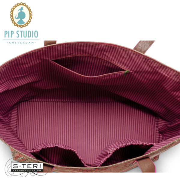 W25.18 Pip Studio Tilda tote bag LARGE QUILTED red 66x20x44 cm - Afbeelding 2