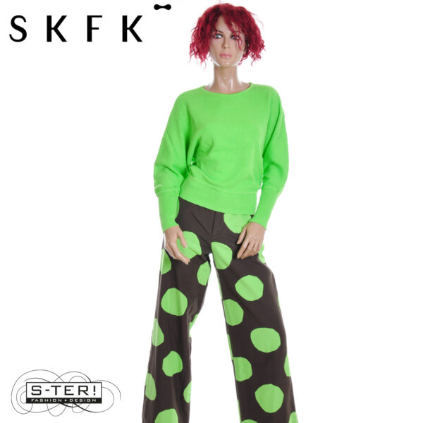 W16.31 SKFK IBAR  SWEATER WSW00730 LIME GREEN - Afbeelding 4