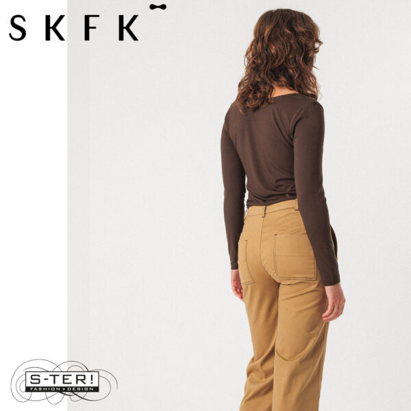 W16.37 SKFK ZUR-7 T-SHIRT WTS01118 DARK BROWN - Afbeelding 3