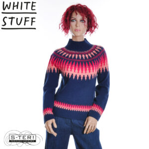 W18.37 WHITE STUFF FIONA FAIRISLE JUMPER NAVY MULTI 444675