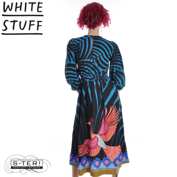 W18.31 WHITE STUFF LUCY MIDI DRESS BLK MLT 444737 - Afbeelding 6