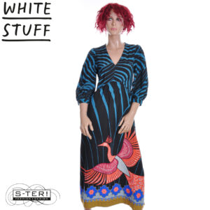 W18.31 WHITE STUFF LUCY MIDI DRESS BLK MLT 444737