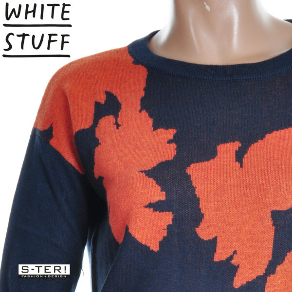 W18.33 WHITE STUFF OLIVE FLORAL JUMPER NAVY MULTI 444670 - Afbeelding 5