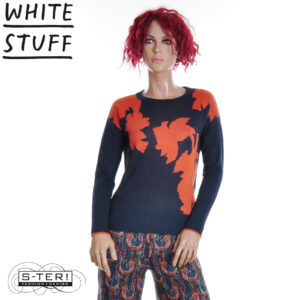 W18.33 WHITE STUFF OLIVE FLORAL JUMPER NAVY MULTI 444670