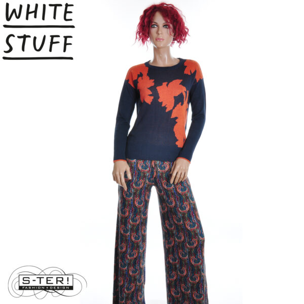 W18.33 WHITE STUFF OLIVE FLORAL JUMPER NAVY MULTI 444670 - Afbeelding 4