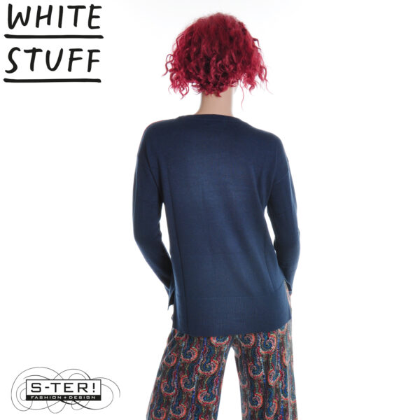 W18.33 WHITE STUFF OLIVE FLORAL JUMPER NAVY MULTI 444670 - Afbeelding 6