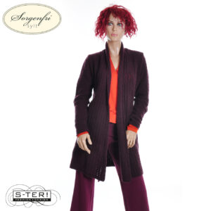 W11.23 SORGENFRI EBBIE D9 CARDIGAN LONG 02252-0127 PLUM