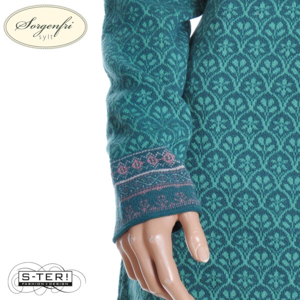 W11.22 SORGENFRI ASTORIA LAMBSWOOL DRESS 02252-0132 BOTTLE GREEN - Afbeelding 3