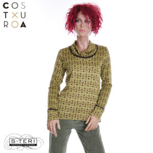 W24.11 Costura  PAULINE PULLOVER OLIVE SAND CLOCK