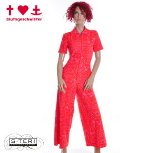 Z3.31 BLUTSGESCHWISTER RENEE LOVE TWIST JUMPSUIT 001261-031 HOLY FLORES DE ROSA