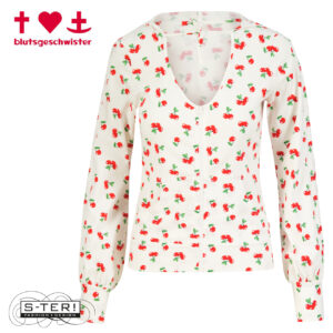 Z3.32 BLUTSGESCHWISTER YOU'RE MY SOUL ZIPJACKET 001261-701 CHERRY PRINT MEMORIE