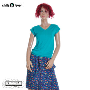 Z6.1 CHILLS EN FEVER SHIRT JACQUELINE CSS26WT007T04 TEAL BLUE