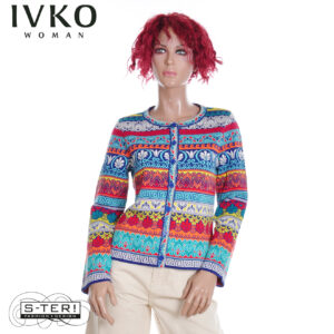 Z8.7 IVKO JACQUARD CARDIGAN MEDITERRANEAN PATTERN 261724/037 MULTICOLOUR