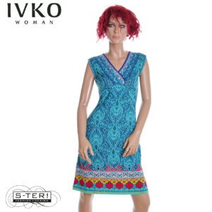 Z8.9 IVKO JACQUARD DRESS MEDITERRANEAN PATTERN 261742/037 MULTICOLOUR