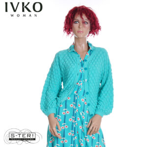 Z8.11 IVKO SOLID CARDIGAN 261410/086 TURQOISE